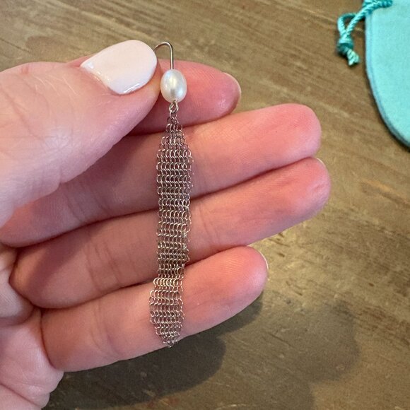 Tiffany's Mesh Tassel Earrings - Picture 3 of 5